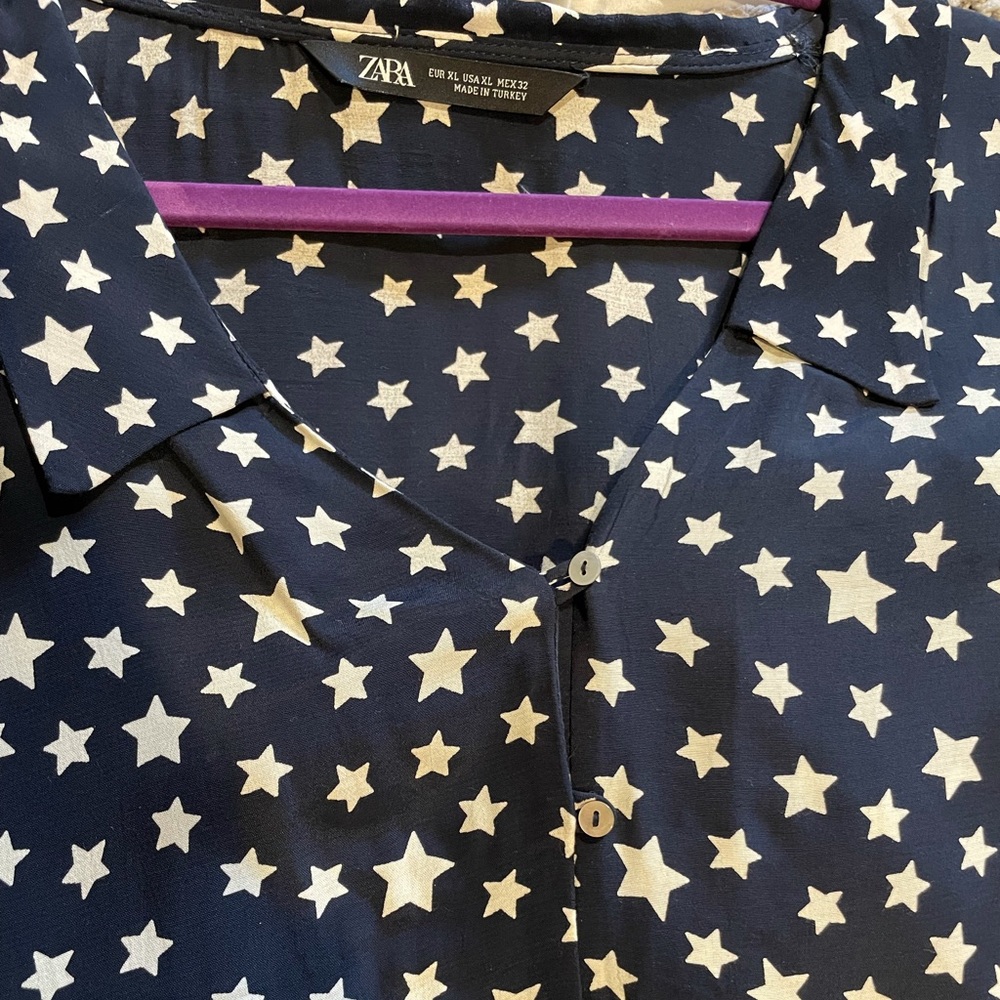 Star Navy Button Down - image 4